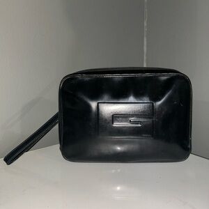 Vintage Gucci Tom Ford Black Patent Leather Wristlet Bag (project piece)